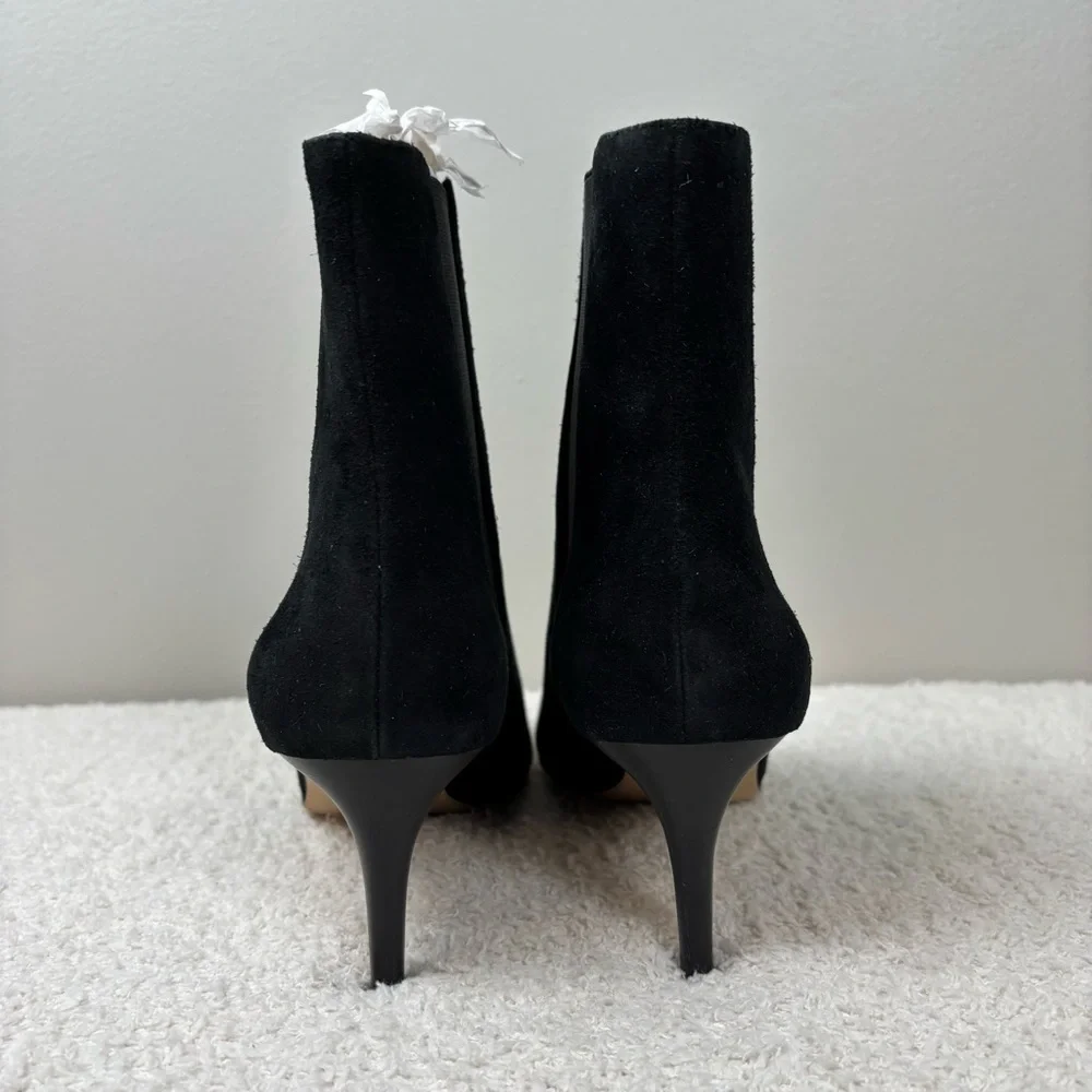 Joie Boots 39.5‎ (9.5) black Ralti Suede Leather Ankle Heeled Pull On Bootie